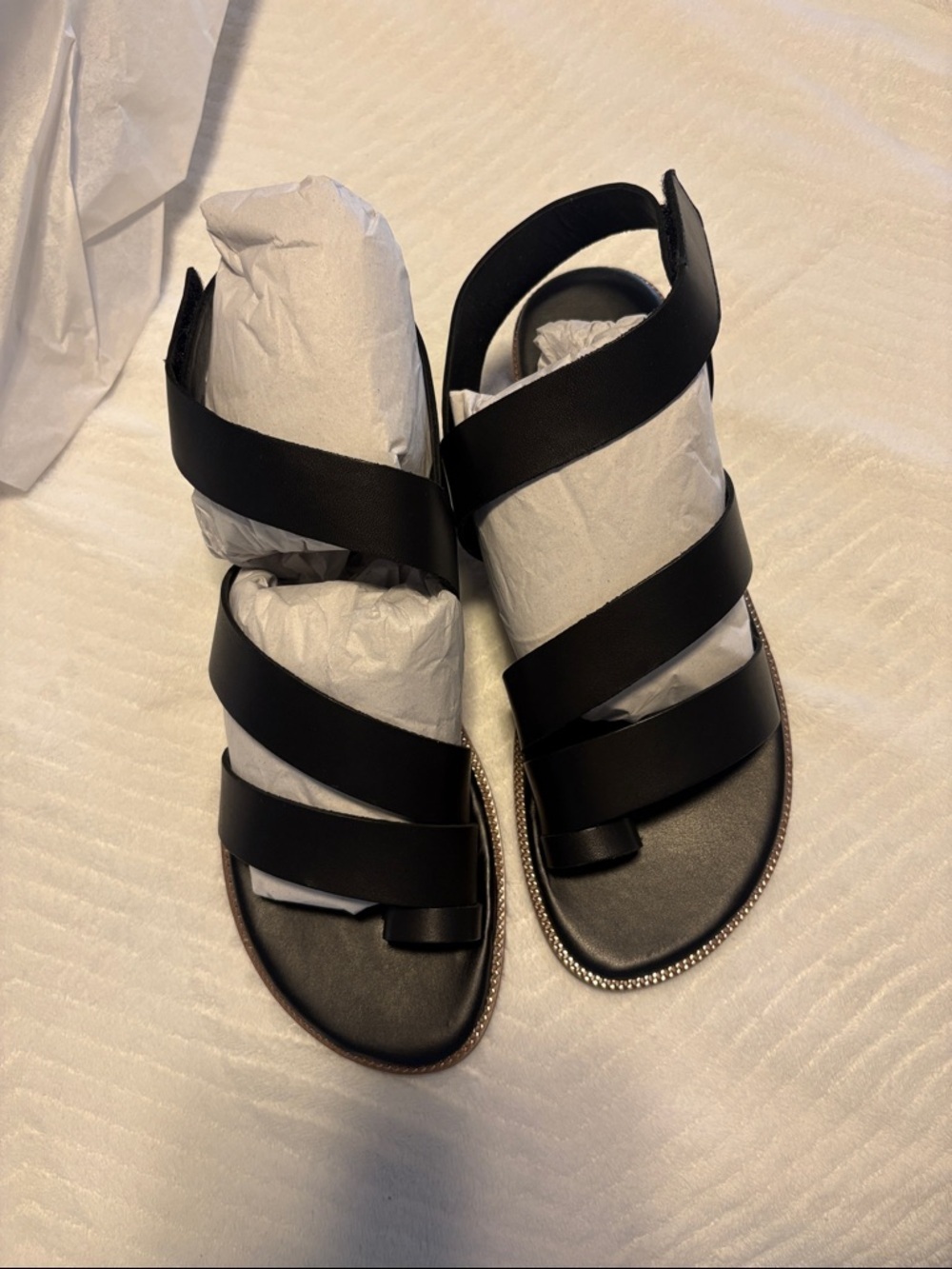 Franco Sarto Black Multi-Strap Gladiator Sandals